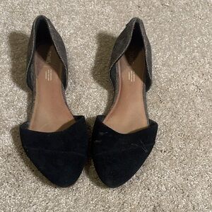 Toms Women's Black Suede Flats